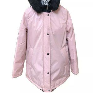 Ugg Bernice Parka Pink Crystal Hooded Jacket Coat Womens's Size L, NWOT